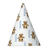 Schattigee teddybeer Kinder naam Verjaardag Feesthoedjes (Rechts)