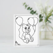 Schattigee teddybeer kleuring (Staand voorkant)