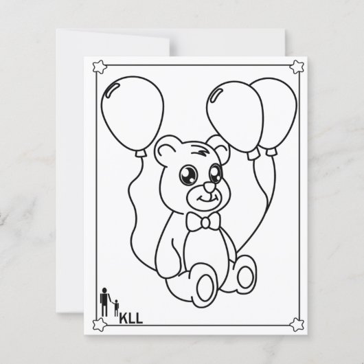 Schattigee teddybeer kleuring (Voorkant)