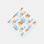 Schattigee Teddybeer met ballonnen Baby shower Servet (Hoek)