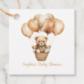 Schattigee teddybeer met ballonnen bedankjes labels (Voorkant)