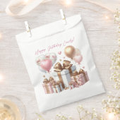 Schattigee teddybeer met ballonnen en geschenken bedankzakje (Geknipt)