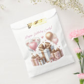 Schattigee teddybeer met ballonnen en geschenken bedankzakje (Gezegeld)