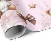 Schattigee teddybeer met ballonnen en geschenken cadeaupapier (Rol Hoek)