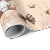 Schattigee teddybeer met ballonnen en geschenken cadeaupapier (Rol Hoek)