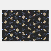 Schattigee Teddybeer met blauwe harten Inpakpapier Vel (Voorkant 2)