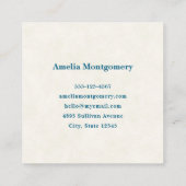 Schattigee teddybeer met cadeaus Vrolijk kerstfees Vierkante Visitekaartje (Achterkant)