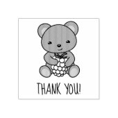 Schattigee teddybeer met een bes dank u rubberstempel (Afrduk)