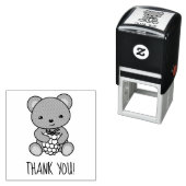 Schattigee teddybeer met een bes dank u  zelfinktende stempel (In situ)