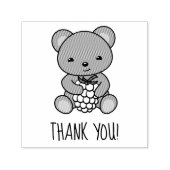 Schattigee teddybeer met een bes dank u  zelfinktende stempel (Design)