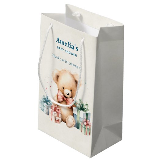 Schattigee teddybeer met gewikkeld Cadeaus Baby sh Klein Cadeauzakje (Achterkant Gekanteld)