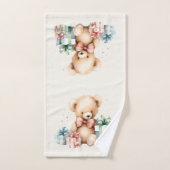 Schattigee teddybeer met kerstcadeaus bad handdoek (Handdoek)