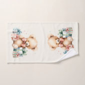 Schattigee teddybeer met kerstcadeaus bad handdoek (Handdoek)