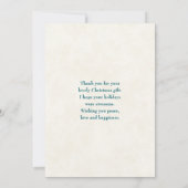 Schattigee teddybeer met kerstcadeaus bedankkaart (Achterkant)