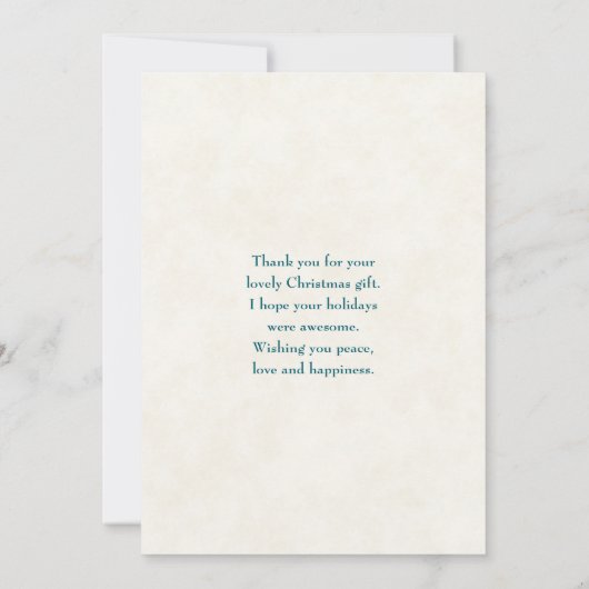 Schattigee teddybeer met kerstcadeaus bedankkaart (Achterkant)