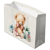 Schattigee teddybeer met kerstcadeaus groot cadeauzakje