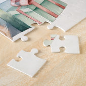 Schattigee teddybeer met kerstcadeaus legpuzzel (Zijkant)