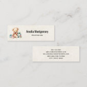 Schattigee teddybeer met kerstcadeaus mini visitekaartje (Voorkant / Achterkant)