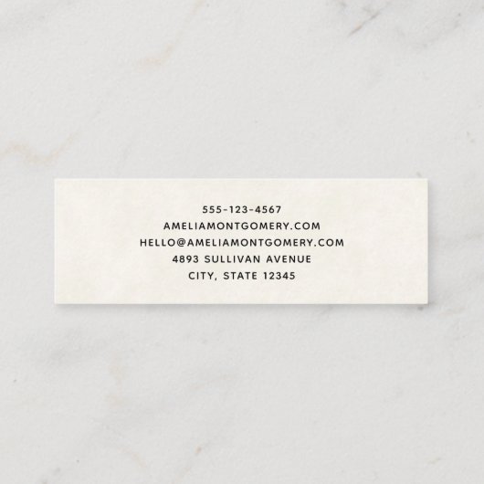 Schattigee teddybeer met kerstcadeaus mini visitekaartje (Achterkant)