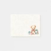 Schattigee teddybeer met kerstcadeaus post-it® notes (Voorkant)