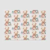 Schattigee teddybeer met kerstcadeautjes tissuepapier (Voorkant)