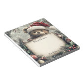 Schattigee teddybeer met kerstversiering – Festi Notitieblok (Schuin)