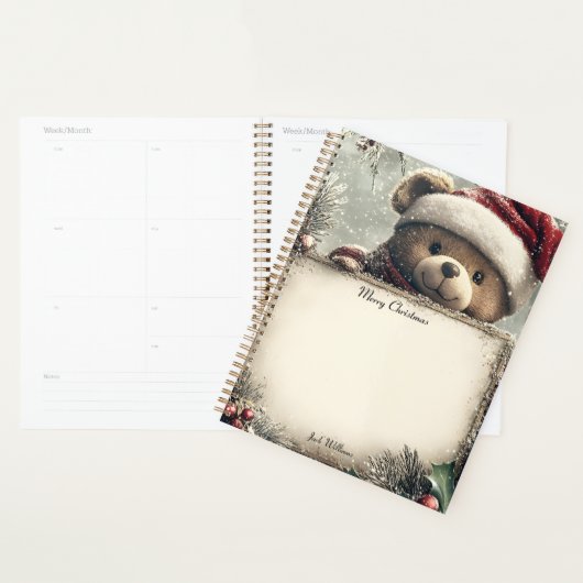 Schattigee teddybeer met kerstversiering – Festi Planner (Display)