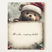 Schattigee teddybeer met kerstversiering – Festi Planner (Achterkant)