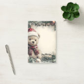 Schattigee teddybeer met kerstversiering – Festi Post-it® Notes (Kantoor)
