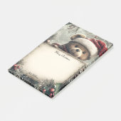 Schattigee teddybeer met kerstversiering – Festi Post-it® Notes (Schuin)