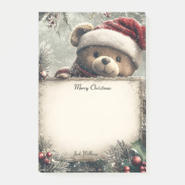 Schattigee teddybeer met kerstversiering – Festi Post-it® Notes