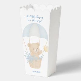 Schattigee teddybeer met parachute Baby shower Bedankdoosjes