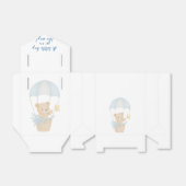 Schattigee teddybeer met parachute Baby shower Bedankdoosjes (Uitgevouwen)