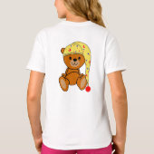 Schattigee Teddybeer met slapend pet T-shirt (Achterkant)