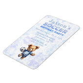 Schattigee Teddybeer met Voetbal Verjaardagsfeestj Magneet (Linkerzijde)