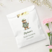 Schattigee teddybeer Oh Boy Fisherman Baby shower Bedankzakje (Gezegeld)