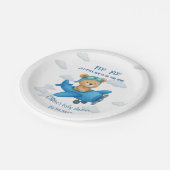 Schattigee teddybeer op Baby shower | Papieren Bordje (Gekanteld)