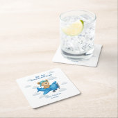 Schattigee teddybeer op een Baby shower | Kartonnen Onderzetters (Insitu)