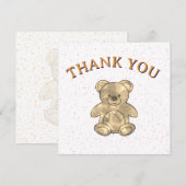 Schattigee teddybeer op maat bedankkaart (Voorkant / Achterkant)