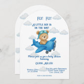 Schattigee teddybeer op uitnodiging voor Baby show (Voorkant / Achterkant)