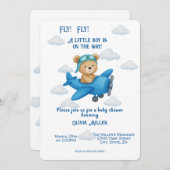 Schattigee teddybeer op uitnodiging voor Baby show (Voorkant / Achterkant)