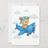 Schattigee teddybeer op uitnodiging voor Baby show (Achterkant)