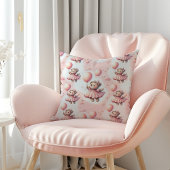 Schattigee teddybeer pastel roze Waterverf Kussen