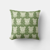 Schattigee teddybeer Patroon Green Pluche Beer Kussen (Voorkant)