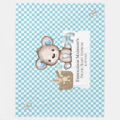 Schattigee teddybeer picknick Baby shower Fleece Deken (Voorkant)