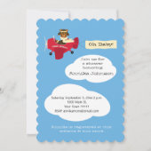 Schattigee teddybeer piloot vliegtuig genderneutra kaart (Voorkant)