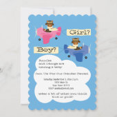 Schattigee teddybeer piloten vliegtuig Geslacht on Kaart (Voorkant)