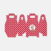 Schattigee teddybeer polka stippen verjaardag bedankdoosjes (Uitgevouwen)