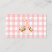 Schattigee teddybeer Punk perzik meisje luier rafe Visitekaartje (Achterkant)