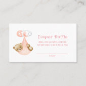 Schattigee teddybeer Punk perzik meisje luier rafe Visitekaartje (Voorkant)